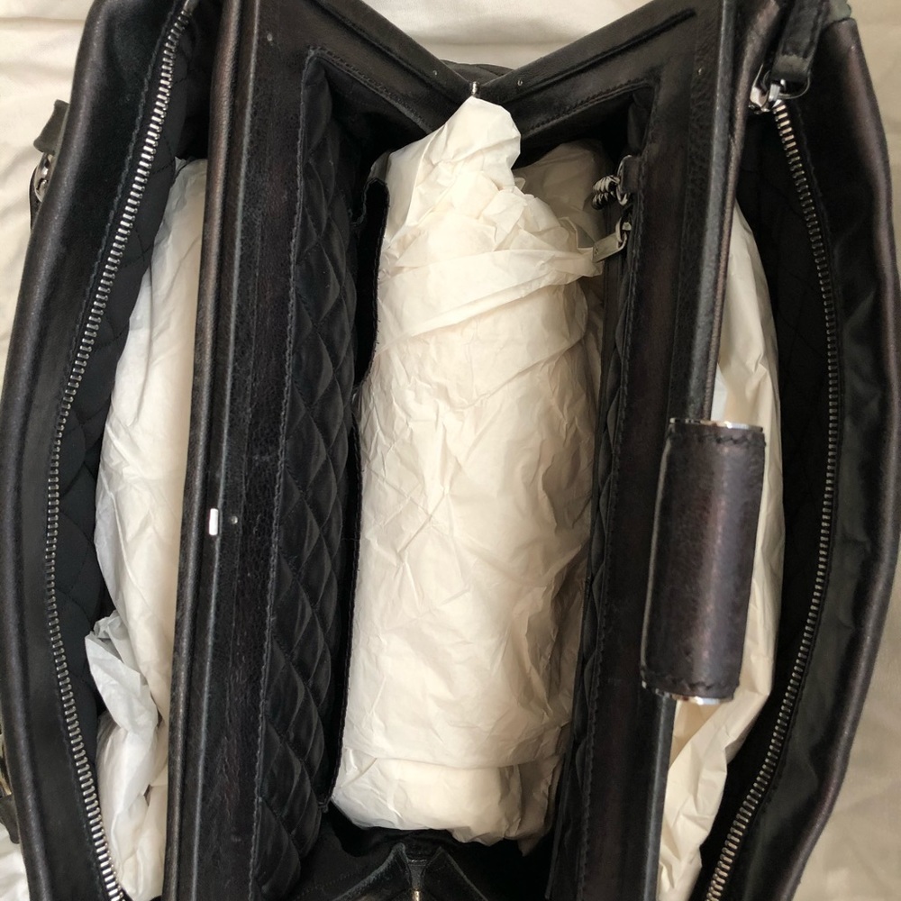Black Leather Chanel Tote Bag - Picture 11 of 13